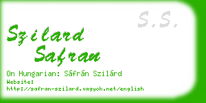 szilard safran business card